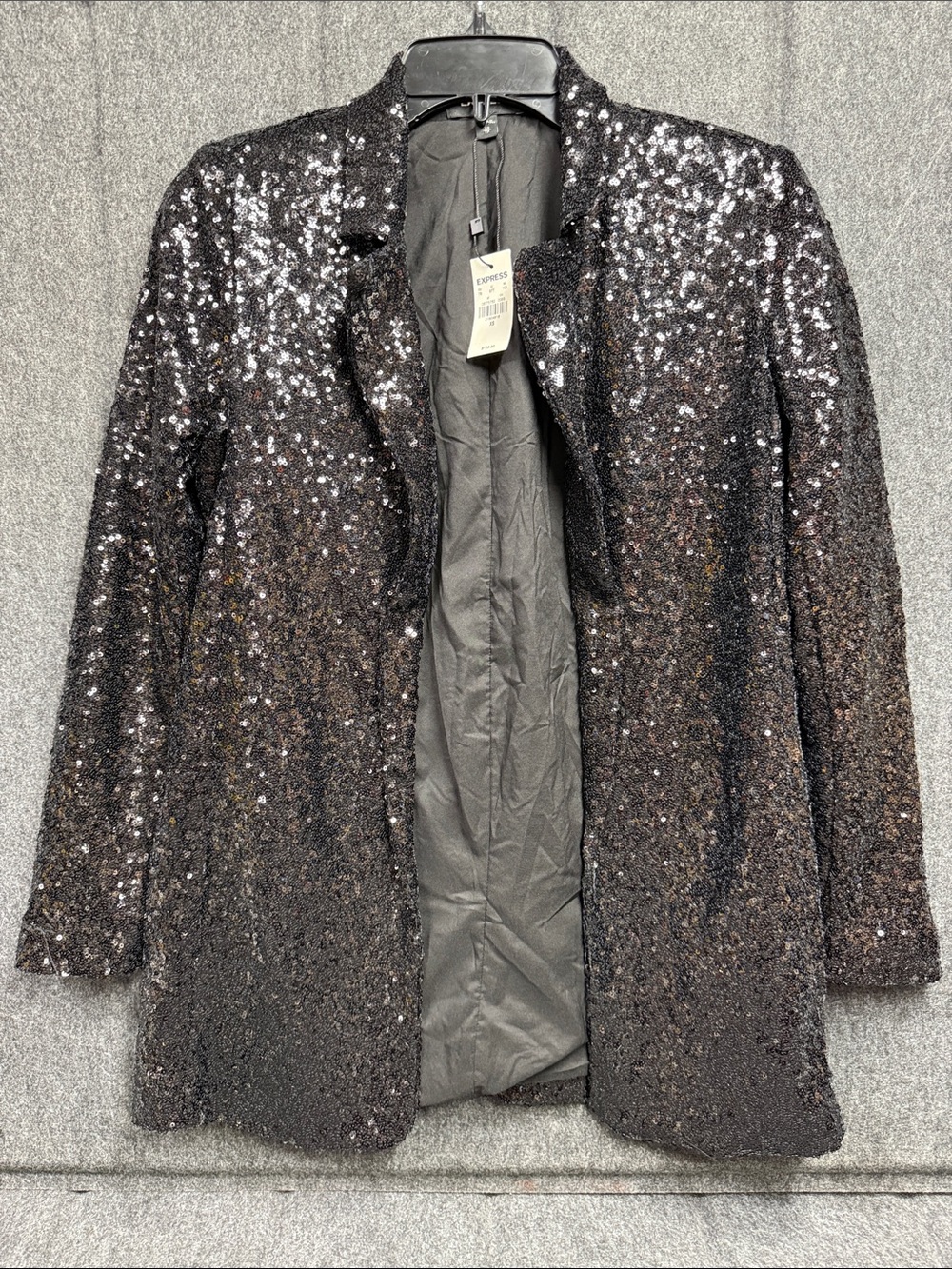 Express Black Sequin Blazer Jacket